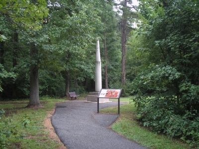 Monument in Guilford Courthouse NMP image. Click for full size.