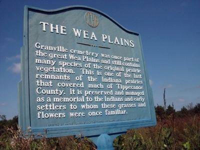 The Wea Plains Marker image. Click for full size.