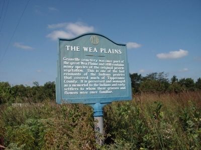 Wide View - - The Wea Plains Marker image. Click for full size.