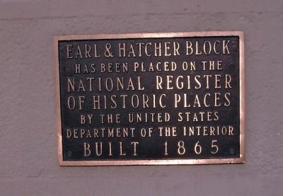 Earl & Hatcher Block Marker image. Click for full size.