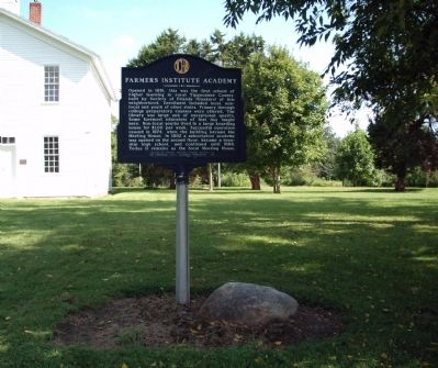 Wide View - - Farmers Institute Academy Marker image. Click for full size.