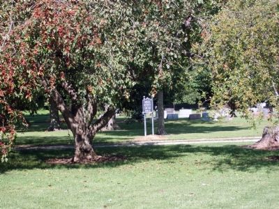 Other View - - "Farmers Institute Cemetery" Sign image. Click for full size.