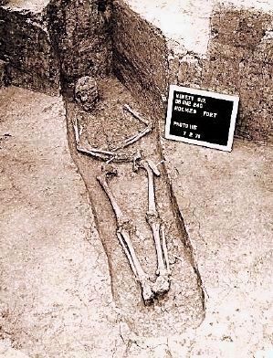 Skeletal Remains Found Near the Stockade Fort Thought to by those of James Birmingham. Click for full size. Skeletal Remains Found Near the Stockade Fort Thought to by those of James Birmingham image. Click for full size.