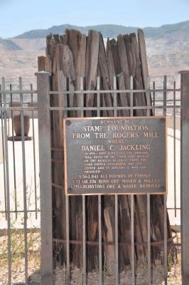 Remnant of Stamp Mill Foundation. Click for full size. Remnant of Stamp Mill Foundation image. Click for full size.