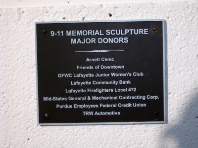 "World Split Asunder" Memorial donor plaque image. Click for full size.