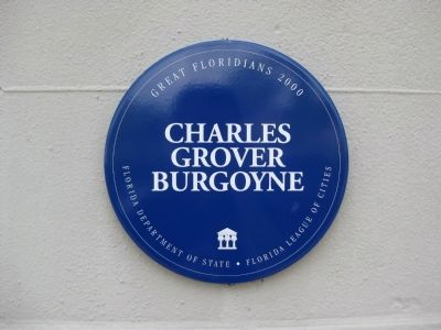 Great Floridians 2000 marker for Charles Grover Burgoyne image. Click for full size.