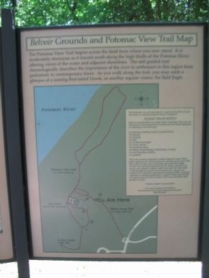<i>Belvoir</i> Grounds and Potomac View Trail Map. Click for full size. <i>Belvoir</i> Grounds and Potomac View Trail Map image. Click for full size.