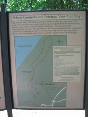 <i>Belvoir</i> Grounds and Potomac View Trail Map image. Click for full size.