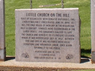 Little Church on the Hill Marker image. Click for full size.