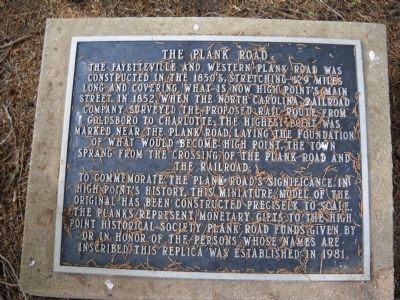 The Plank Road Marker image. Click for full size.