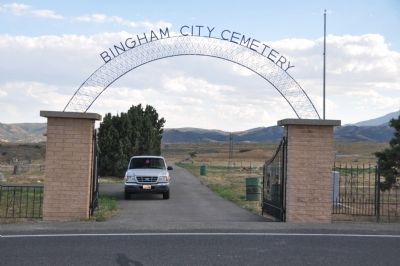 Entrance to the Bingham City Cemetery image. Click for full size.