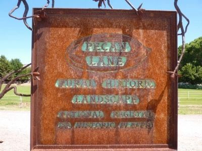 Pecan Lane Rural Historic Landscape Marker - Main Sign. Click for full size. Pecan Lane Rural Historic Landscape Marker - Main Sign image. Click for full size.