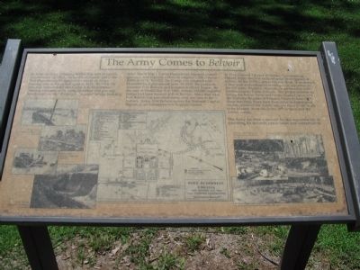 The Army Comes to <i>Belvoir</i> Marker. Click for full size. The Army Comes to <i>Belvoir</i> Marker image. Click for full size.