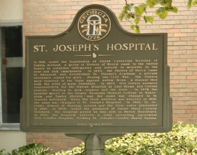 St. Joseph's Hospital Marker image. Click for full size.