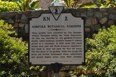 Norfolk Botanical Gardens Marker image. Click for full size.