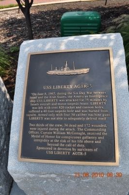 USS Liberty AGTR-5 Marker image. Click for full size.