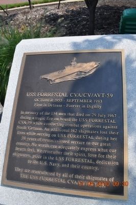 USS Forrestal CVA/CV/AVT-59 Marker. Click for full size. USS Forrestal CVA/CV/AVT-59 Marker image. Click for full size.