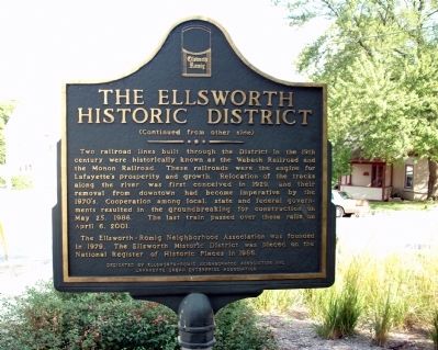 Side 'B' - - The Ellsworth Historic District Marker image. Click for full size.