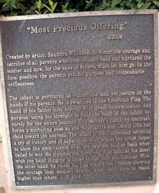 ((More Read-able)) Artist Plaque - - " Most Precious Offering " - by: Saundra Whiddon image. Click for full size.