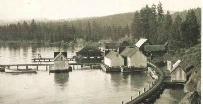 Tahoe City Waterfront, Buildings and Pier, Circa 1900 image. Click for full size.