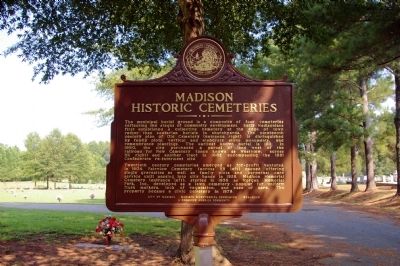 Madison Historic Cemeteries Marker image. Click for full size.