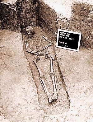 Skeletal Remains Found Near the Stockade Fort Thought to by those of James Birmingham. Click for full size. Skeletal Remains Found Near the Stockade Fort Thought to by those of James Birmingham image. Click for full size.