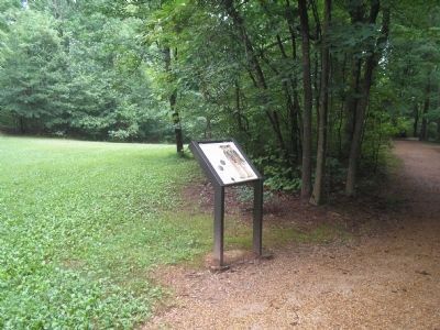 Marker in Guilford Courthouse NMP. Click for full size. Marker in Guilford Courthouse NMP image. Click for full size.