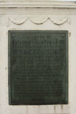 Archibald Willingham Butt Memorial Bridge Marker. Click for full size. Archibald Willingham Butt Memorial Bridge Marker image. Click for full size.