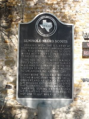Seminole Negro Scouts Marker image. Click for full size.