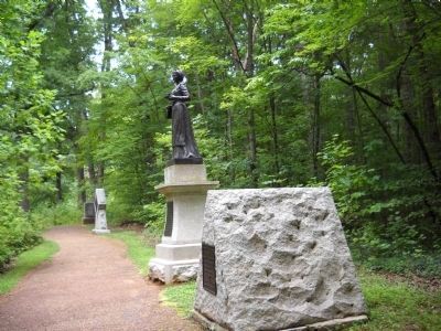 Guilford Courthouse Monuments. Click for full size. Guilford Courthouse Monuments image. Click for full size.