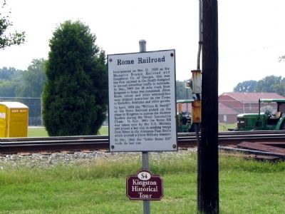 Rome Railroad Marker. Click for full size. Rome Railroad Marker image. Click for full size.