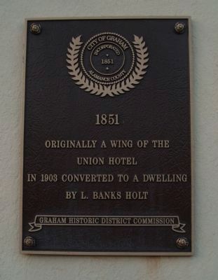 Originally a Wing of the Union Hotel Marker image. Click for full size.