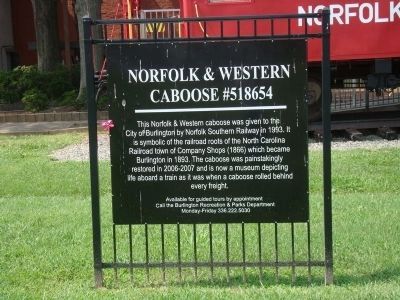 Norfolk & Western Caboose #518654 Marker image. Click for full size.