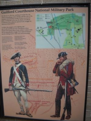 Guilford Courthouse National Military Park Marker. Click for full size. Guilford Courthouse National Military Park Marker image. Click for full size.