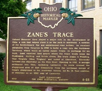 Zane's Trace Marker. Click for full size. Zane's Trace Marker image. Click for full size.