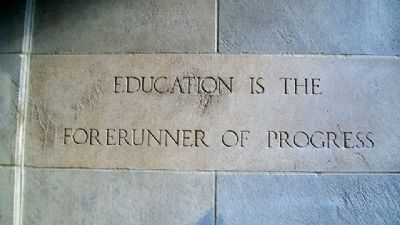 At East School Entrance. Click for full size. At East School Entrance image. Click for full size.
