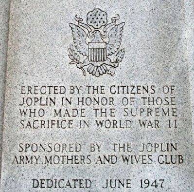 Joplin World War II Memorial Dedication image. Click for full size.