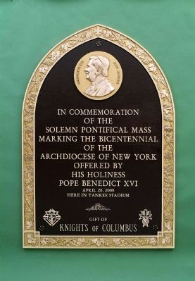 Pope Benedict XVI Mass Marker image. Click for full size.
