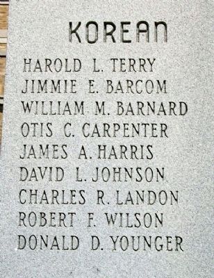 Joplin Korean War Honor Roll image. Click for full size.