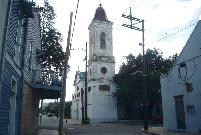St. Augustine Catholic Church - view from St. Claude Avenue looking southwest image. Click for full size.