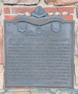 Relief Society Granary Marker. Click for full size. Relief Society Granary Marker image. Click for full size.