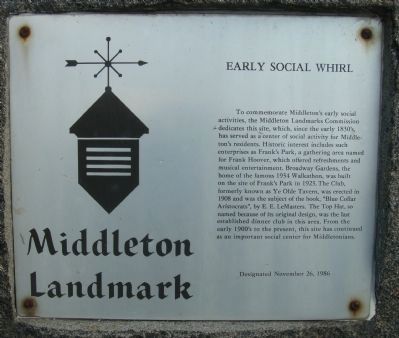 Early Social Whirl Marker image. Click for full size.