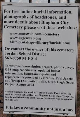 Additional Information Sources About The Cemetery image. Click for full size.