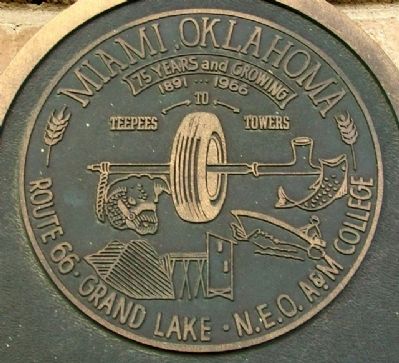 Seal on Miami, Oklahoma Marker. Click for full size. Seal on Miami, Oklahoma Marker image. Click for full size.