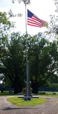 Moore McCoy VFW Post 2688 Flagpole and McPherson Post No 48 G.A.R. Civil War Memorial image. Click for full size.