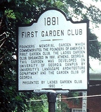 First Garden Club Marker image. Click for full size.