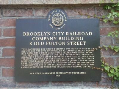 Brooklyn City Railroad Company Building Marker image. Click for full size.