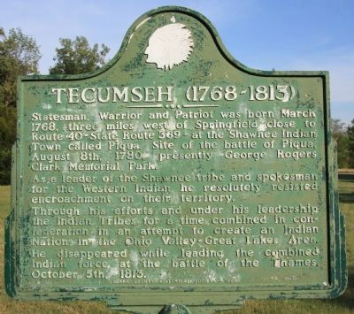 Tecumseh Marker image. Click for full size.