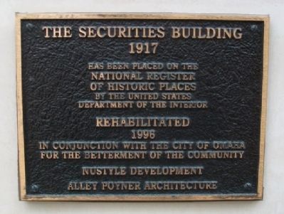 The Securities Building Marker image. Click for full size.