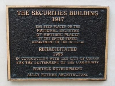 The Securities Building Marker image. Click for full size.